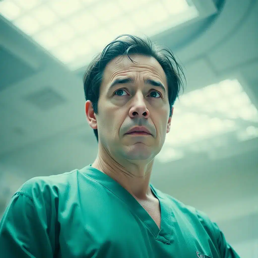 Un chirurgo di mezza età con un'espressione preoccupata